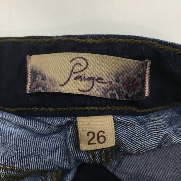PAIGE Premium Denim PEG SKINNY Parson Wash 5 Pocket Logo Hardware Jeans - Picture 2 of 13